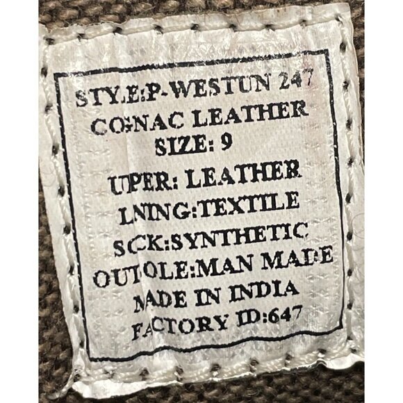 STEVE MADDEN MENS WESTERN CONGNAC LEATHER ANKLE BOOTS BRONW SIZE 9 - Picture 10 of 10